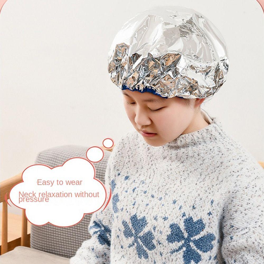 Conditioning Women Ladies Hair Protector Shower Cap Bathing Hat Hair Care Tool Aluminum Foil Cap