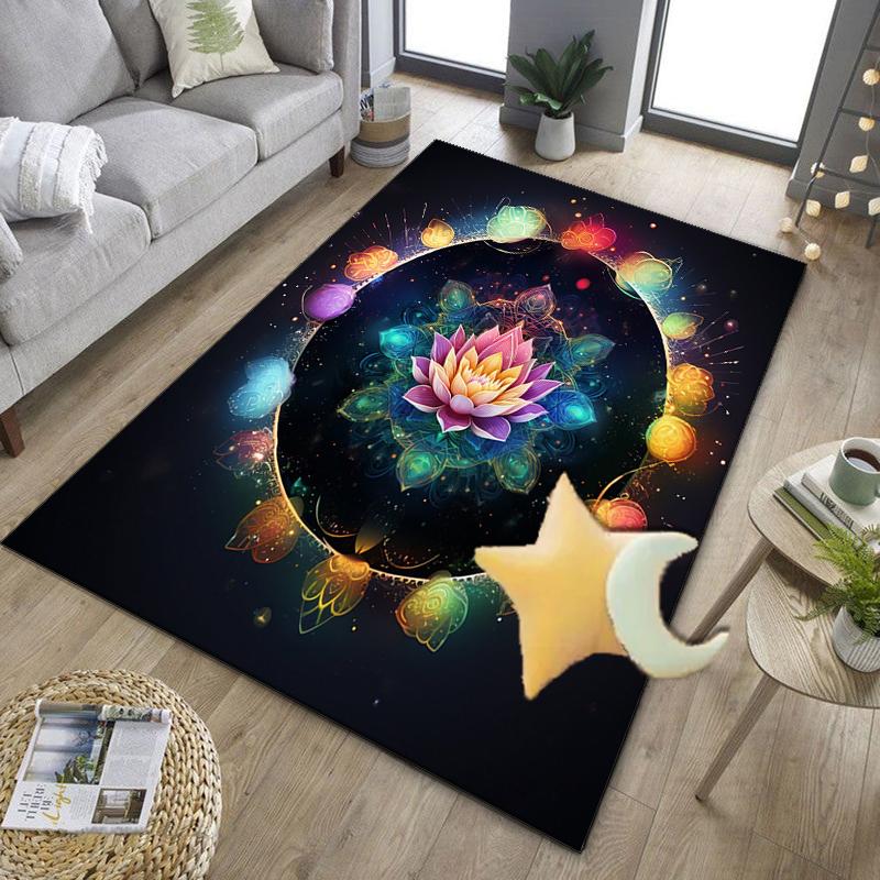 Chakra Balance Meditation Office Rug Chair Mat, Entryway Carpet, Suitable for Front Door, Bedroom, Living Room, Desk, Holiday Gift