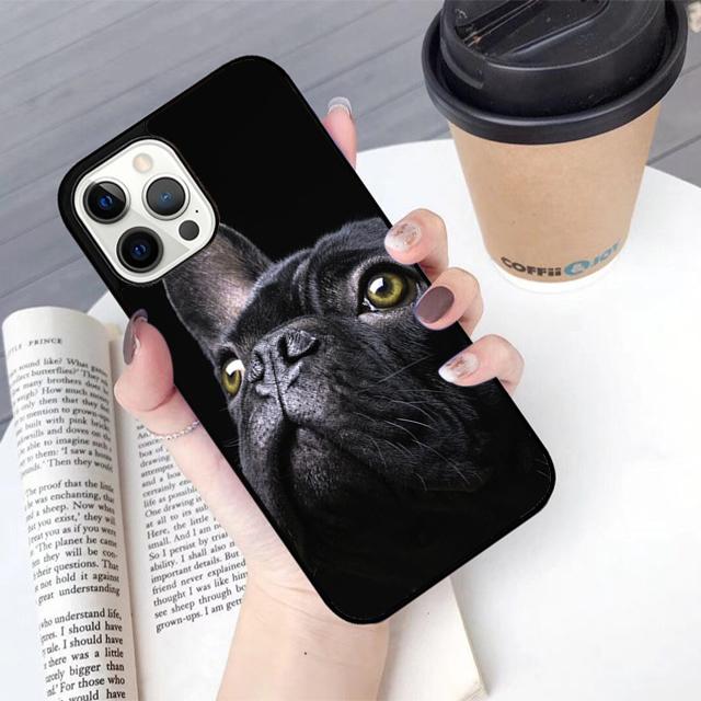 Black French Bulldog Dog Phone Case Cover For iPhone 17 Air 16 15 14 Plus 13 12 11 Pro Ma Apple  Shell Coque