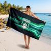 Plymouth Argyle FC Custom Beach Towel, Personalized Name Text Print, Football Logo Soft Quick‑Dry Towel Holiday Gift