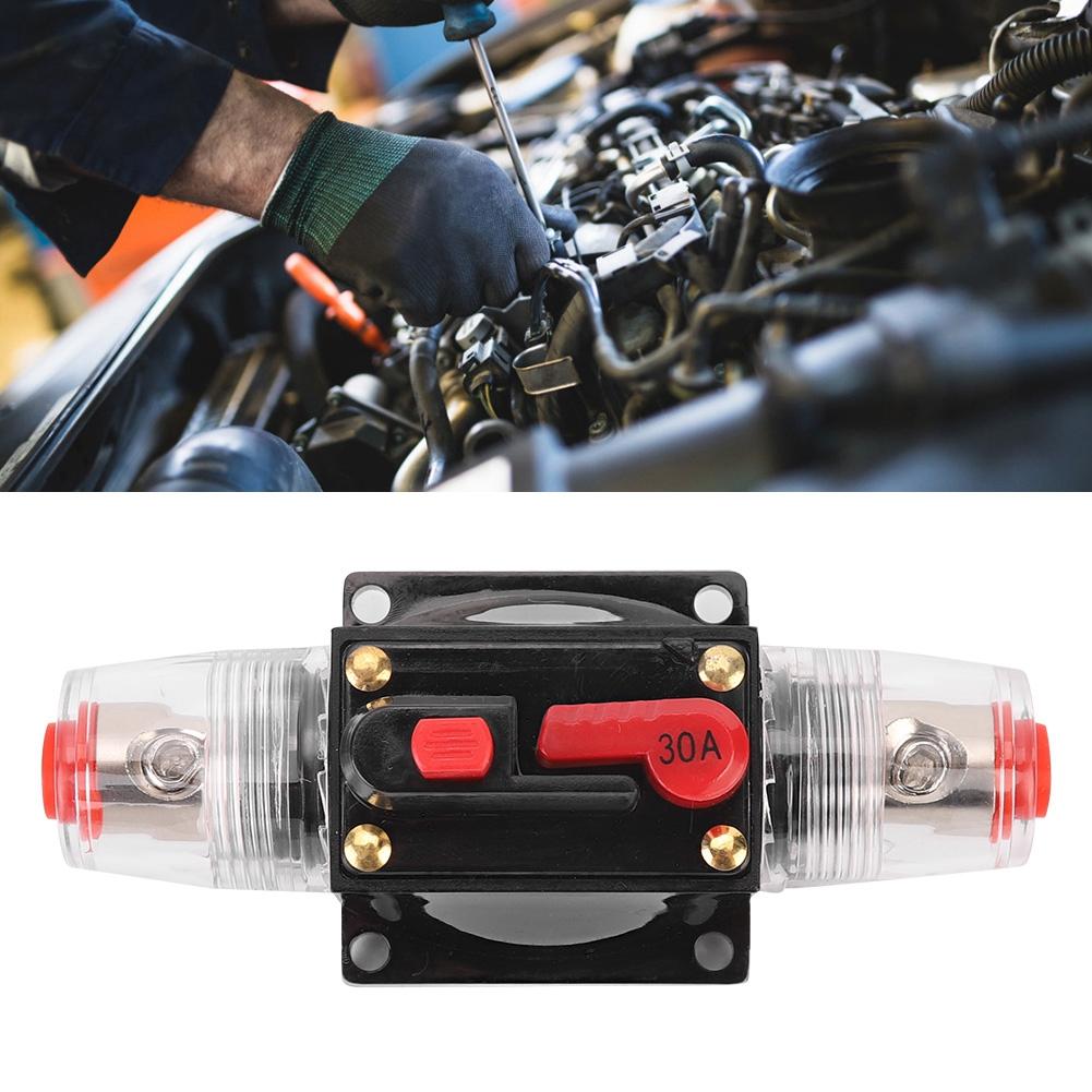 Auto LKW Audio Verstärker Rücksetzbarer Sicherungsautomat Sicherungshalter Autozubehör DC 1224V30A