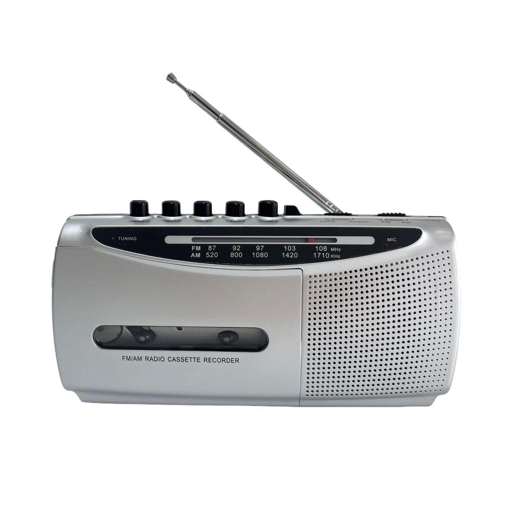 Vintage Multi-band Radio & Cassette Player: Nostalgic Portable Recorder for Outdoor Use