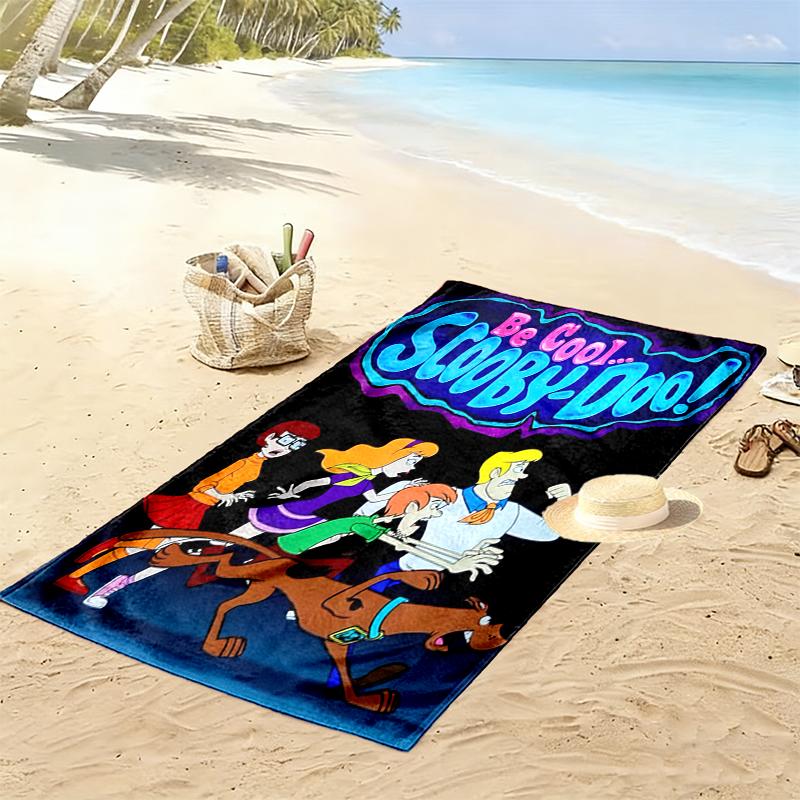 SCOOBY-DOO Beach Towel, Lightweight Beach Towel, Tropical Style, Ideal Holiday Gift For Family