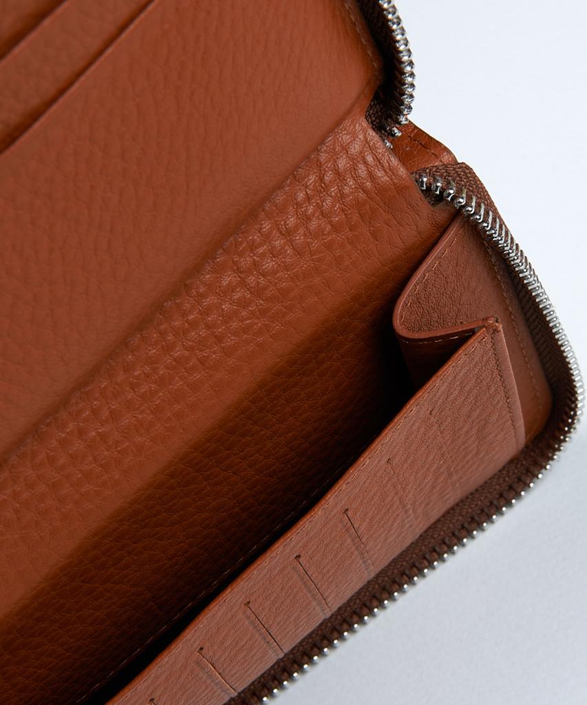 Lmn3011 Crocodile Embossed Long Wallet - Tan Brown