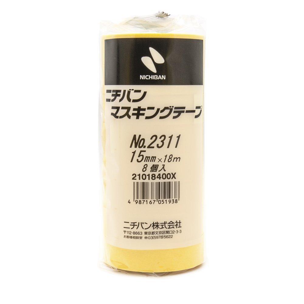 

Nichiban Masking Tape for Vehicles, 80 Rolls, 15mm x 18m, 2311H-15BOX