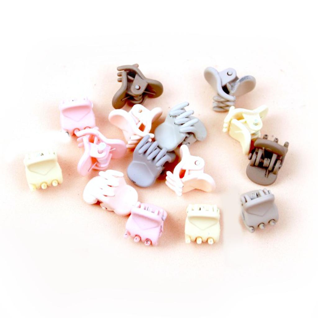 100pcs Small Hair Clips Bow Tie Flower Fruit Shaped Cute Portable Mixed Bright Color Mini Hair Claw