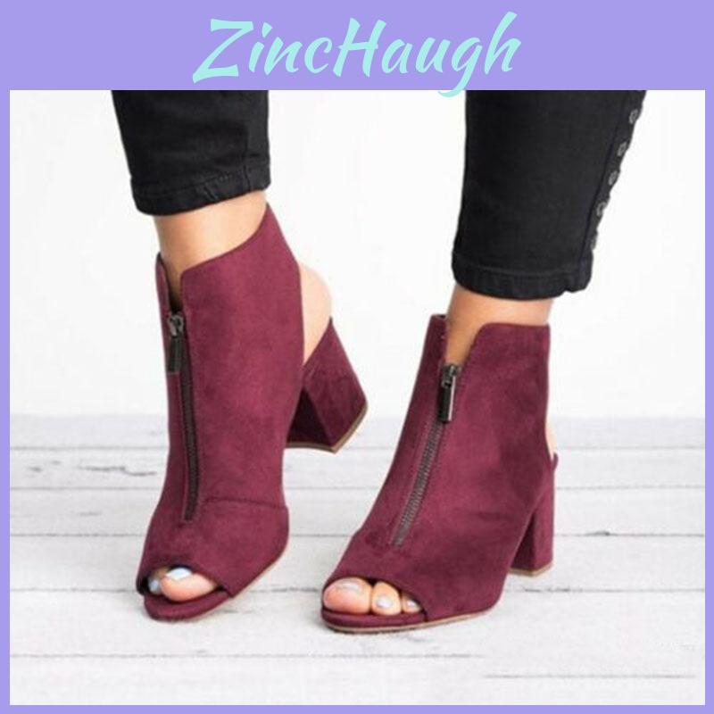 Elegant Womens Block High Heels Sandals Peep Toe Chunky Ankle Strap Boots Shoes For Timeless Fashion