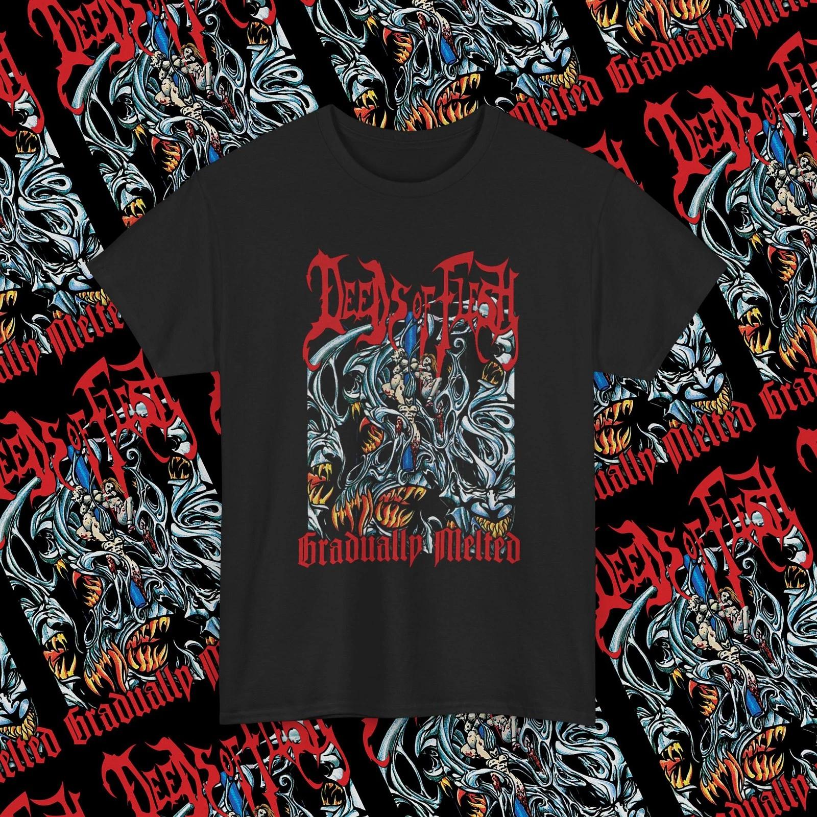 Deeds of Flesh Gradually Melted Shirt, 90s Brutal Death Metal EP T-Shirt 4XL