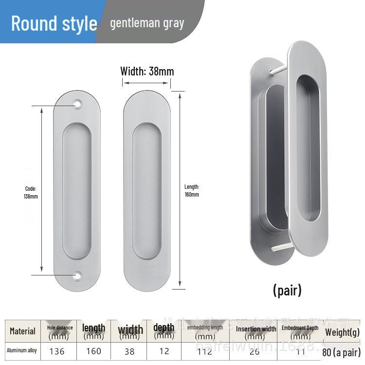 Built-in Sliding Door Handle for Cabinets and Kitchen Doors