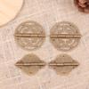 2Pcs Vintage Brass Hinges With Screws Hollow Pattern Old Chinese Retro Decor Wood Jewelry Box Wine Case Cabinet Parts