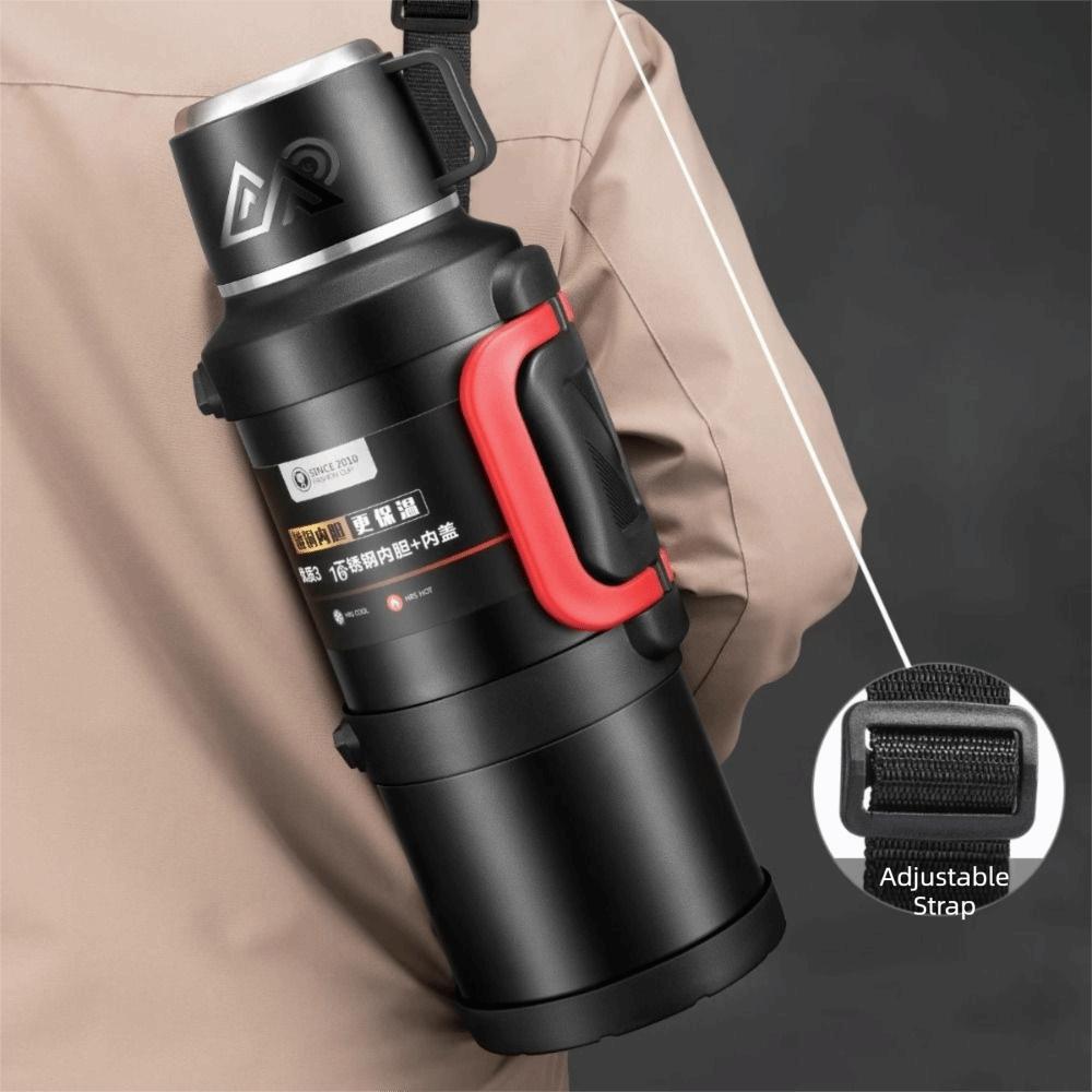 316 Stainless Steel Camping Vaccum Flask Foldable Handle Thermal Mug Durable Sport Bottle Outdoor