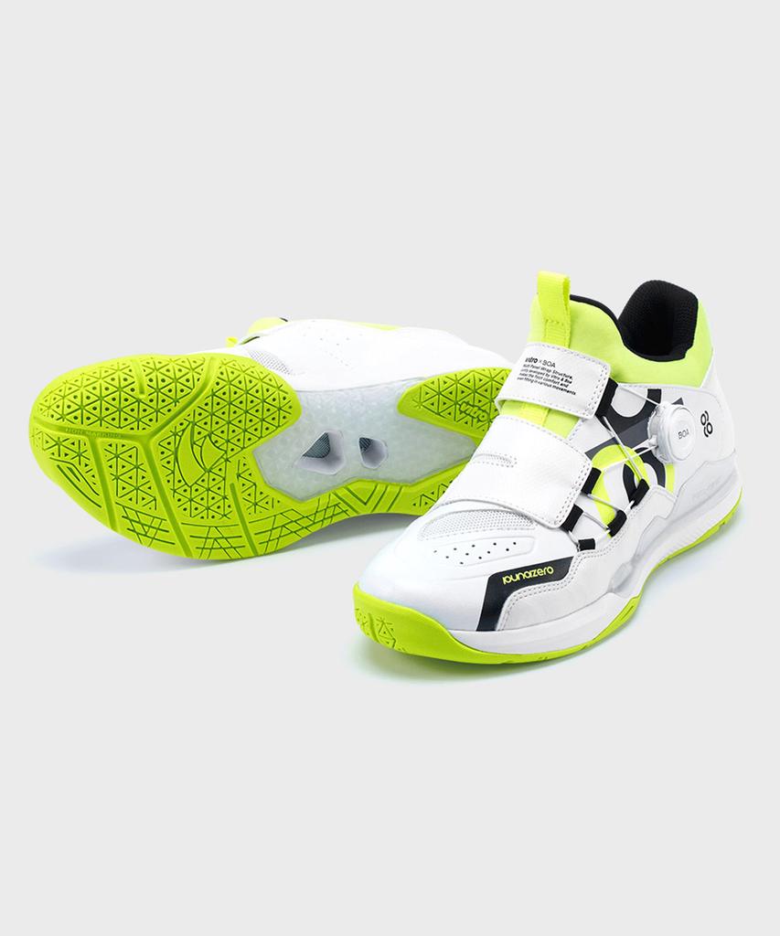 Vitro Unisex Badminton Shoes Puna 03 (White & Lime) Boa Fit System
