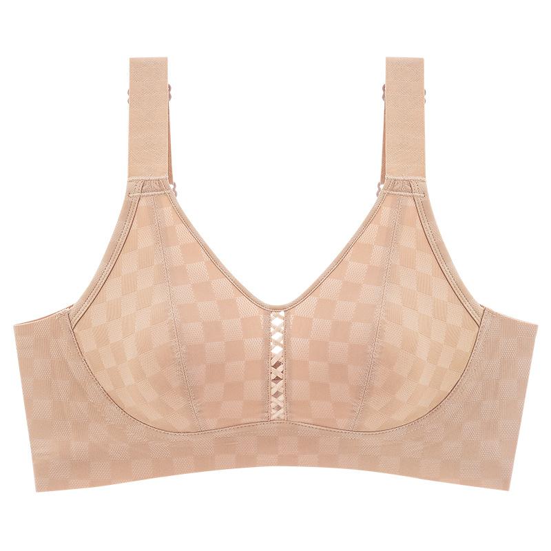 Adjustable Gather and Close The Breast Large Size Bra Anti-sagging Liquid Foundation Seamless Underwear Women's Big Breasts Small Bra