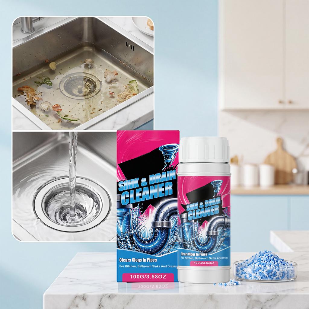 Cleaner for Sink and Kitchen - Household Cleaner for Bathroom and Kitchen Drains