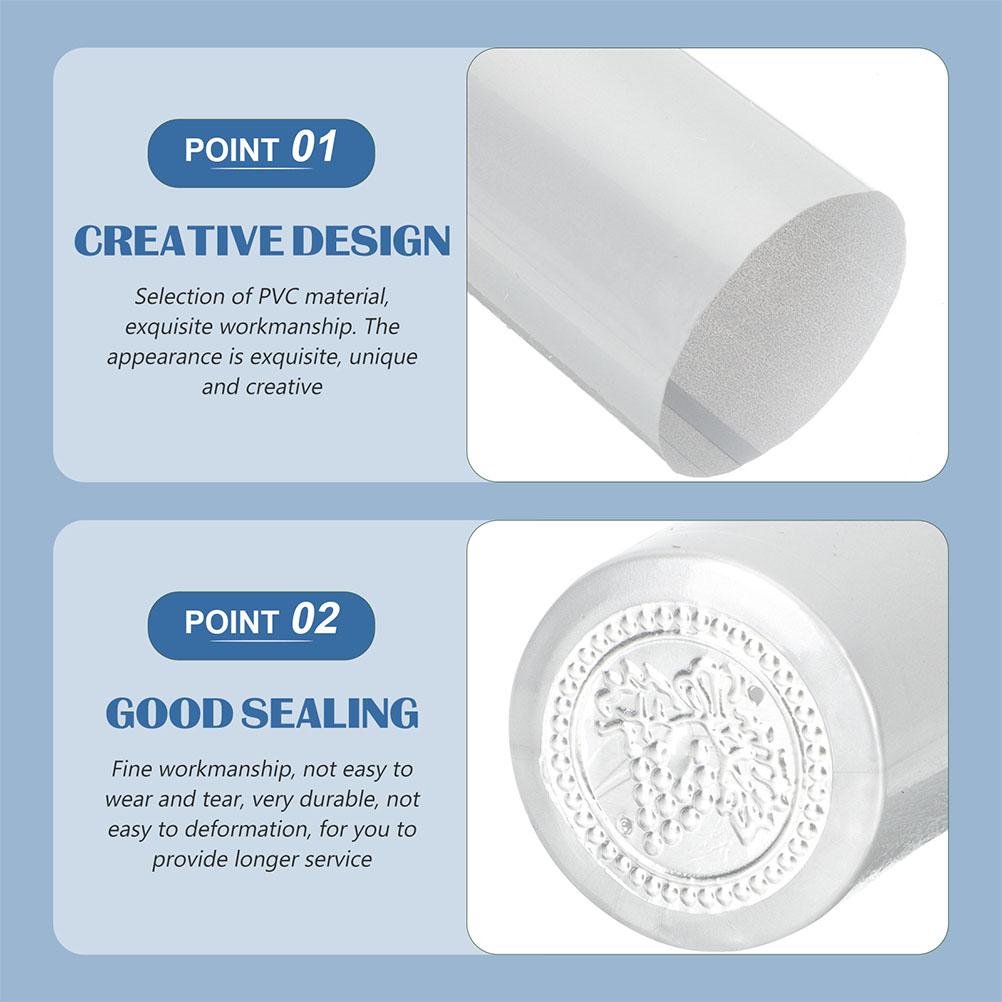 200 Pcs Bottle Shrink Film Heat Capsules Pvc Corks Home Bottles Sleeves Cover
