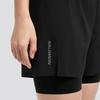 SALOMON Zwei in Eins Sport Fitness Wasserabweisend Atmungsaktiv Schlanke Passform Laufshorts Damenshorts LC2926800