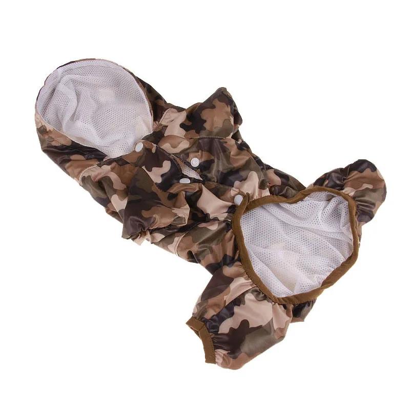 Pet Dog Raincoat Hooded Jumpsuit Waterproof Dog Clothes Puppy Small Dog Rain Coat Jacket Raincoat