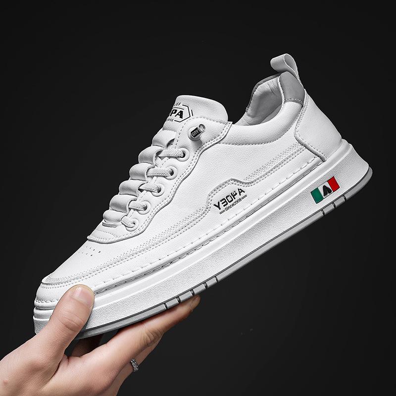 

Мужская обувь весна 2025 новая корейская версия универсальные высококачественные мужские повседневные спортивные белые износостойкие туфли с одной педалью 39