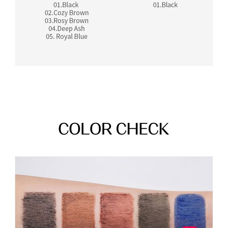 COSNORI - Perfect Setting Mascara Waterproof Long & Curl - 5 Colors