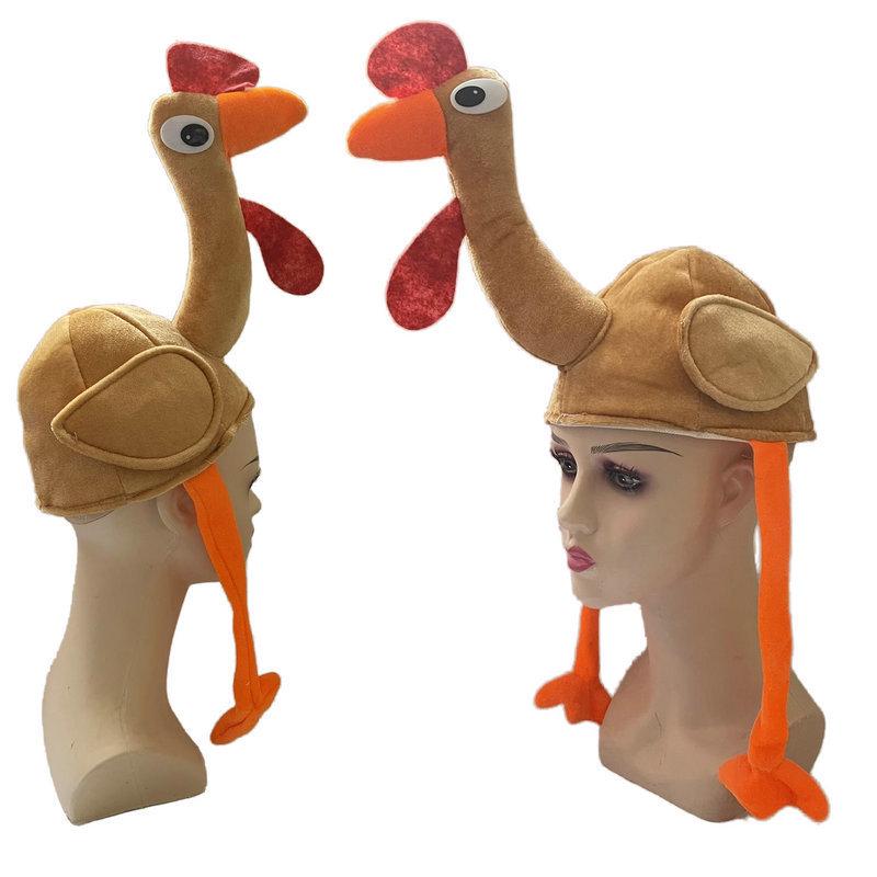 Thanksgiving Cartoon Turkey Plush Hat Decoration
