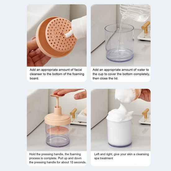 Yousheng Cleanser Foam Maker Face Wash Foamer Skin Care Cleanser Foam Dispenser Deep Facial Cleansing Tool for Travel Home Bathroom