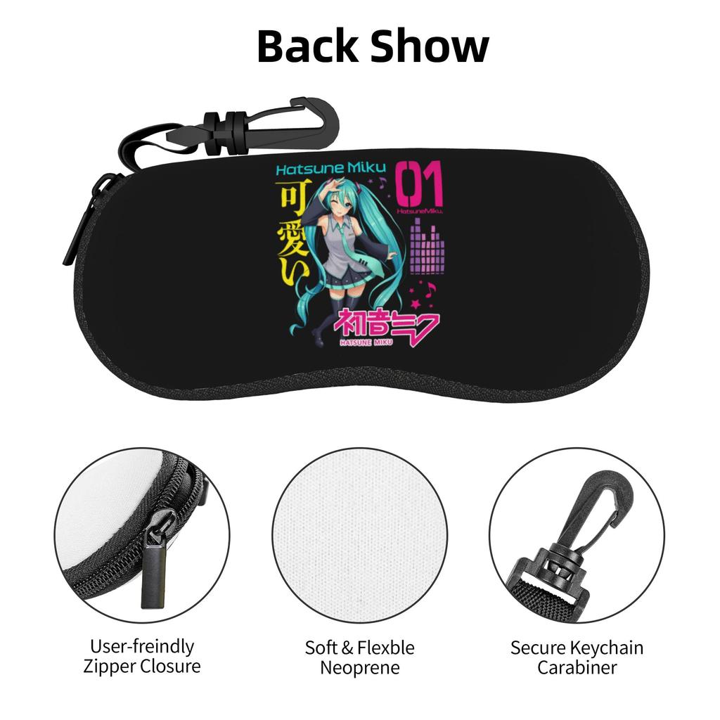 H-Hatsune M-Miku Vocaloid Anime Shell Eyeglasses Case Women Men Fashion Girl Kawaii Glasses Case Sunglasses Box Pouch