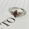 French Crown Wings Heart Zircon Women's Retro Ring - Cool & Trendy Internet Celebrity Style