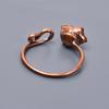 Pink Ruby Stone Copper Statement Electroformed Cocktail Friend Gift Ring Jewelry V-42