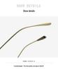 Pure Titanium Men's Square Rimless Myopia Glasses with Vacuum IP Electroplating