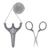 Sewing Scissors Old Fashioned Embroidery Scissors, Stainless Steel Sharp Pointed Sewing Scissors Safety Scissors with Sheath Chain Embroidery Scissors