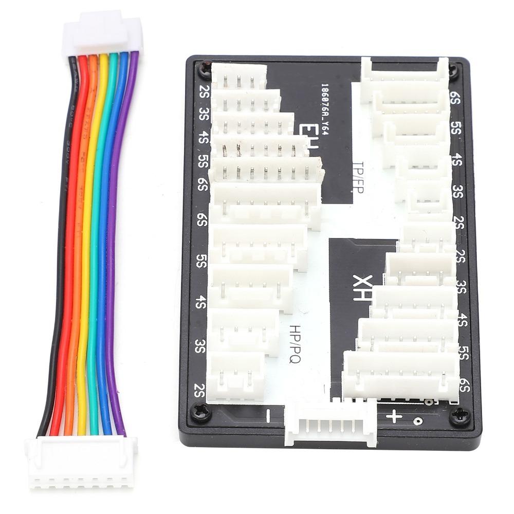 

2-6S Battery Balance Charge Board Color Coded Cable Professional Charging Plate Multi Port Parallel