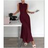 Polyester A Line Dress With Wrinkleresistant Fabric For Casual And Party Wear