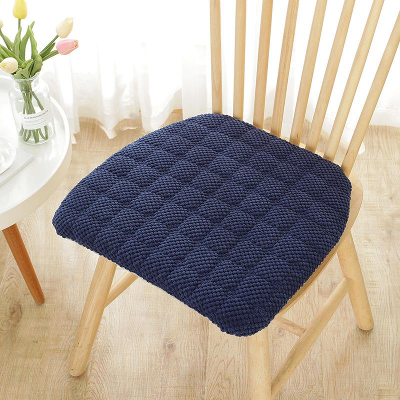 Kord Kissen in Hufeisenform Dickes Stuhlkissen Nordisch Einfarbig Abnehmbar Waschbar Sitzkissen Schlicht Rutschfest Hüftkissen mit Bändern