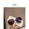 Transparent Blue Versatile Sunglasses Men's and Women's Polygonal Metal Driving Sunglasses Korean Version Tide Seaside Travel Glasses Women