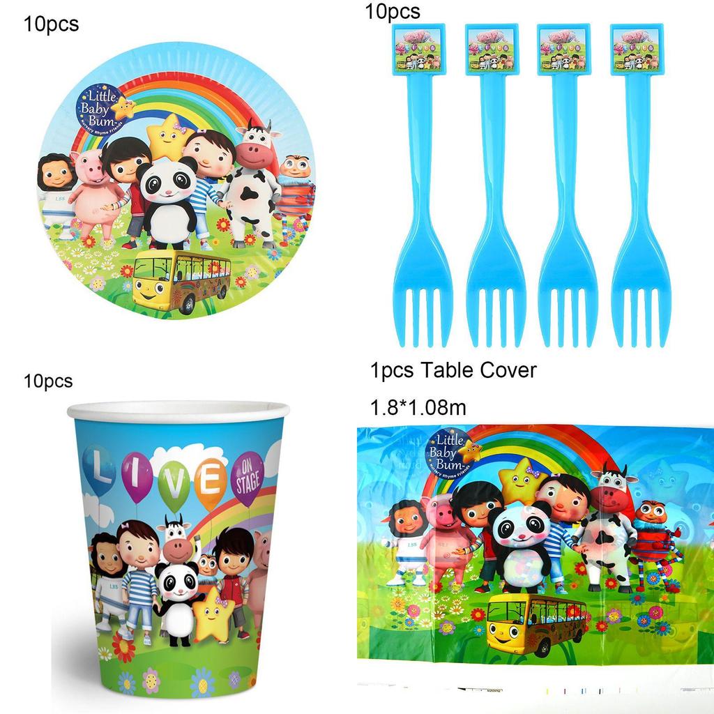 Little Baby Bum Theme Birthday Party Supplies With Festive Tableware And Decor