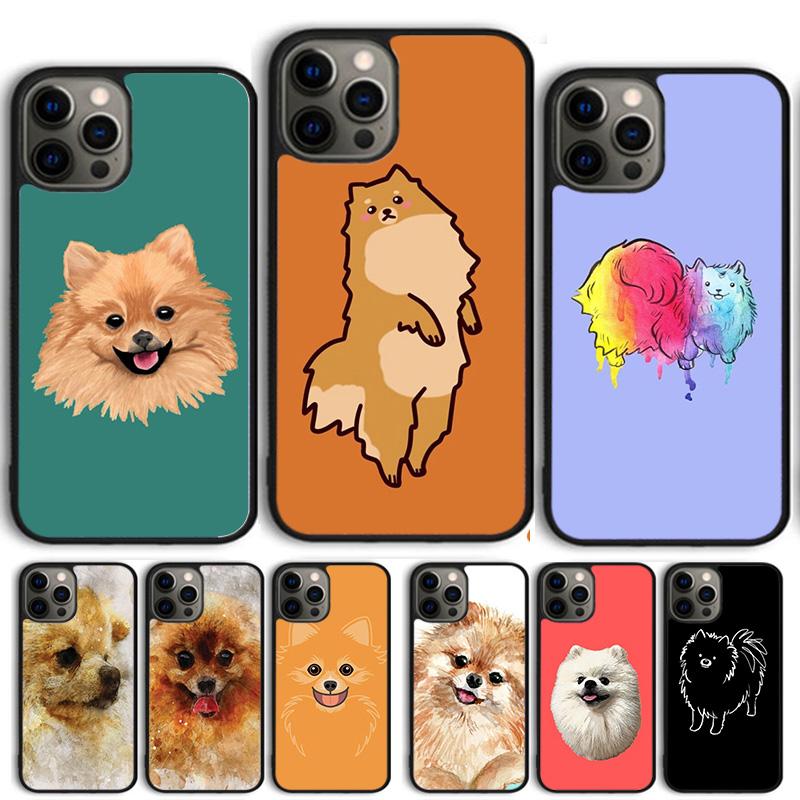 Pomeranian Watercolor Dog Coque Shell For iPhone 17 Air 15 16 14 13 12 Pro Max 11 Pro Max Plus Phone Case Cover