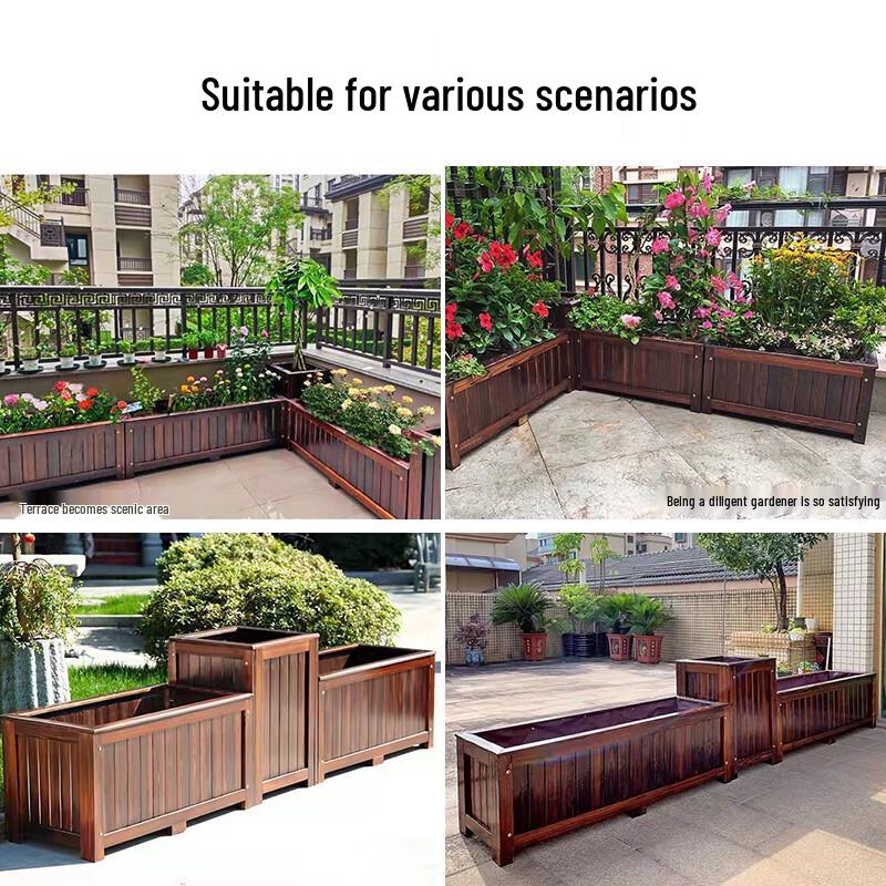 Woer Garden Rectangular Wooden Planter Box