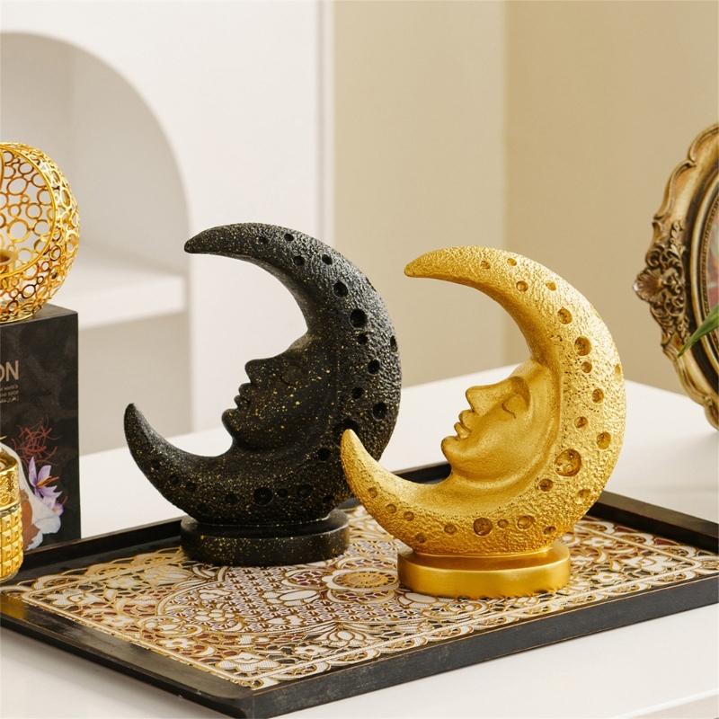 Resin Moon Statue Moon Goddess Sculptures Collectible Figurines Decorative Objects Table Ornament Office Home Decors