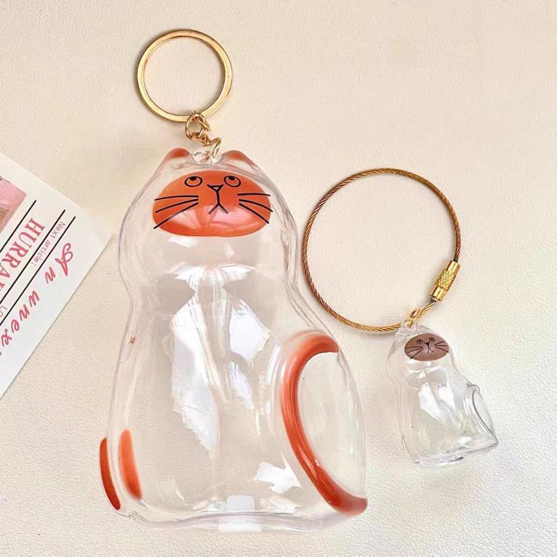Big Size Pet Hair Transparent Cat Hair Organizer Pendant Keychain Backpack Souvenirs Storage Capsule Pet Memorial Collection Bag