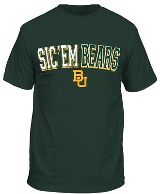 Baylor Bears Green Sic 'Em Slogan Short Sleeve Shirt