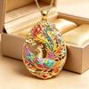 Chinese Style Nine-Tailed Fox Enamel Pendant Necklace Creative Mythology Design Fashion Jewelry For Women Thanksgiving Gift