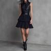 2026 Spring/Summer Women's Double-Layer Leather Dress