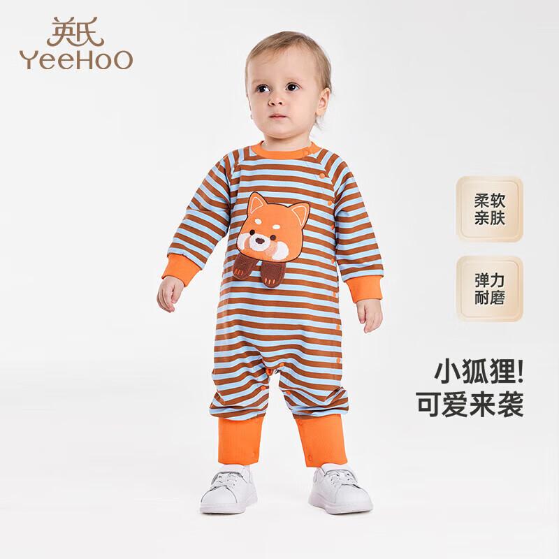 YEEHOO Infant Little Fox Long Sleeve Romper 80CM