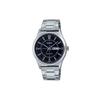 30 Meter Waterproof Casual Business Watch Fashion Simple Style Quartz Movement Stainless Steel Strap Men Watches Black MTP-V006D-1C