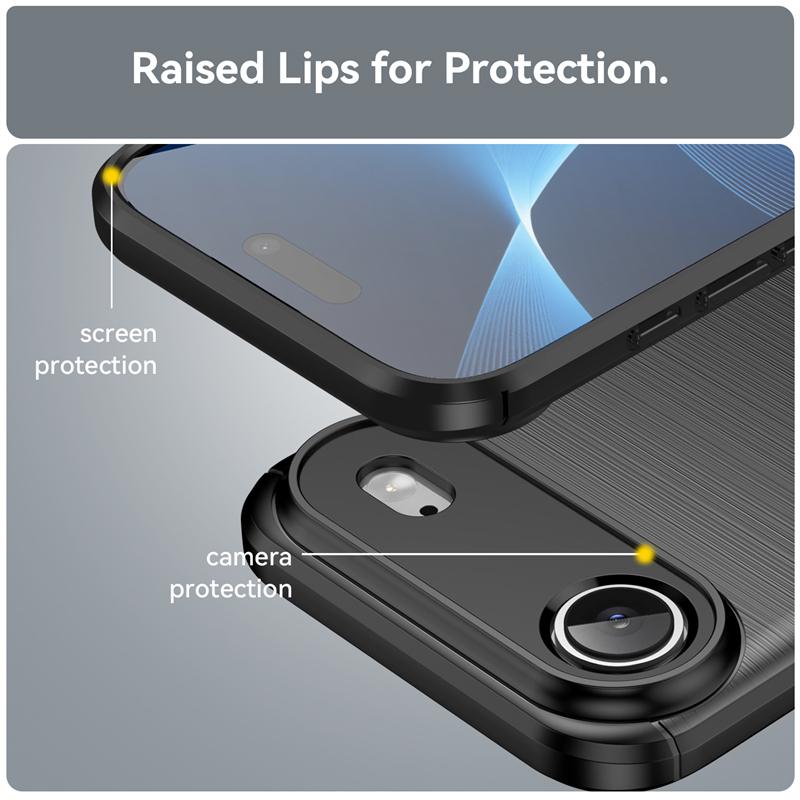 For iPhone 17 Air Case Anti-knock Soft Silicone Carbon Fiber Back Cover For iPhone 17 Air 17 Pro Max Case For iPhone 17 Air Case