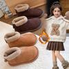 Winter 2025 Girls' Snow Boots: Velvet-Lined Short Martin Boots for Big Kids