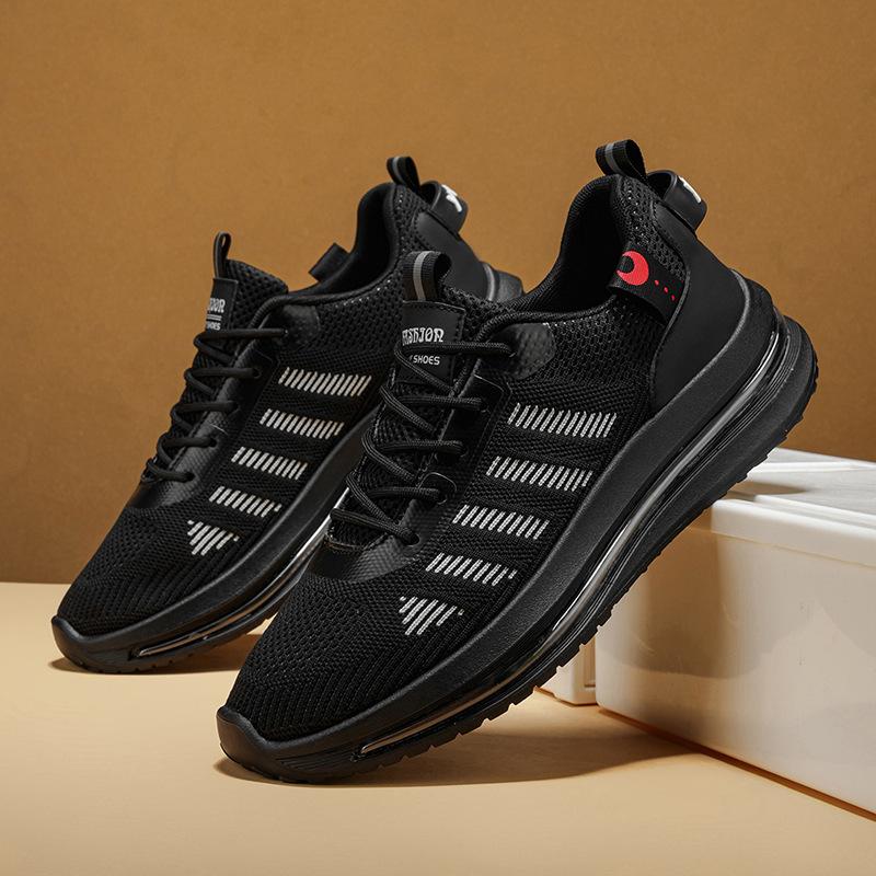 Men's Shoes Spring and Summer Lightweight Soft-soled Breathable Mesh Shoes Large Size Comfortable Versatile Sports Casual Shoes Wear-resistant Running