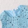 Girls' Fashionable Sequin Outfit - Summer Children's Casual Sleeveless Top with Flared Pants Set of Two Pieces