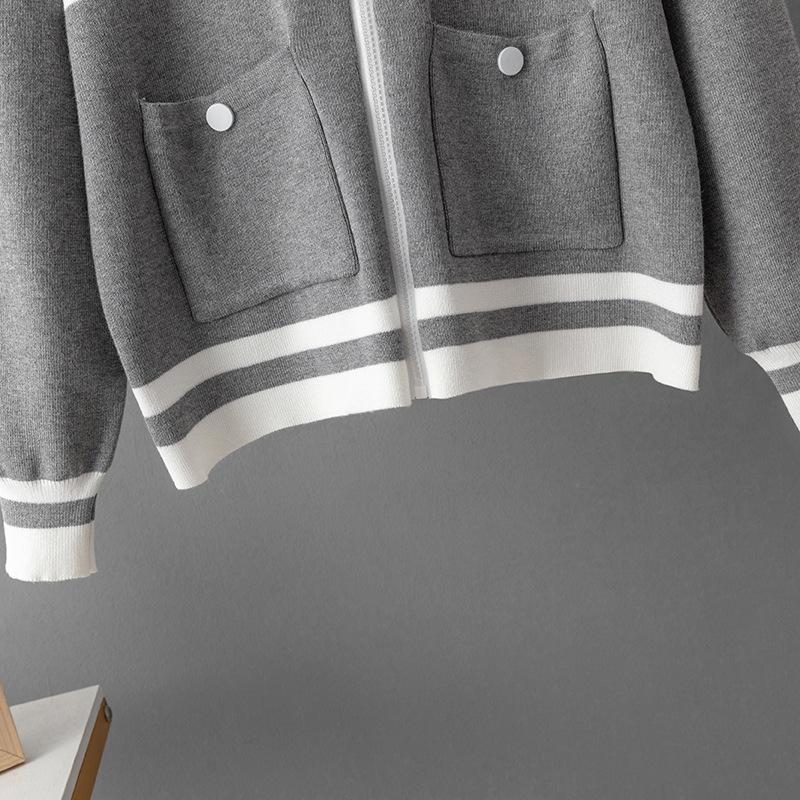 Women's New Knitted Jacket Straight Elastic Pants Foreign Fashion Two-piece Suit