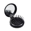 Portable Circular Pocket Comb with Mirror, Hair Styling, Folding Mirror Comb, Plastic Air Cushion Massage Comb, Flip Type Foldin